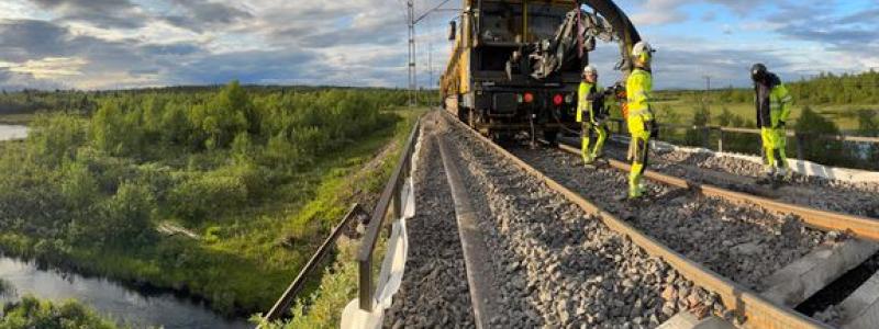 Spårbyte på Malmbanan Foto: Trafikverket