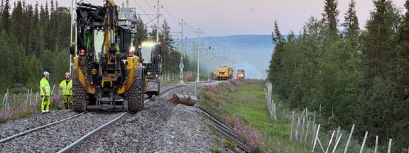 Spårbyte på Malmbanan mellan Gällivare och Råtsi Foto: Trafikverket