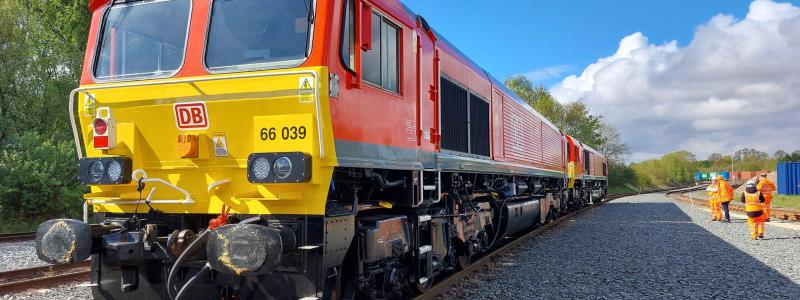 Loket 66039 försett med ETCS-teknik. Foto: Network Rail