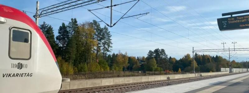 Ny plattform på Njurunda resecentrum. Foto: Trafikverket