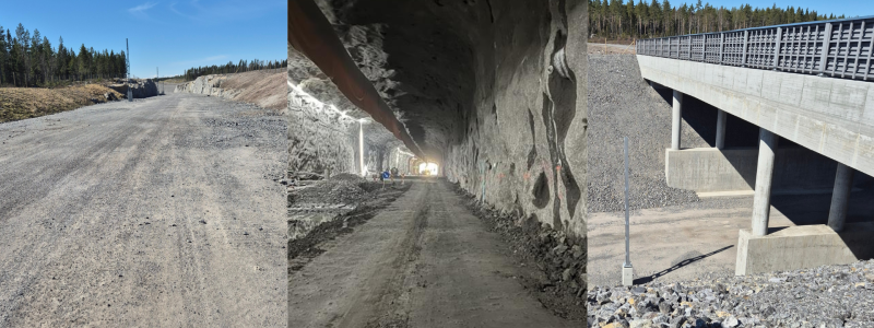 Projektet innebär nyproduktion av järnväg med en hög andel tunnelarbeten.  Foto: Omexom