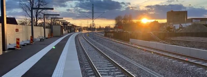 Den nya plattformen vid Nyköpings resecentrum. Foto: Trafikverket