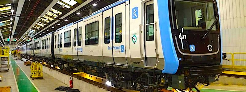 Den första MF19-tunnelbanevagnen har tagits i bruk på linje 10 i Paris tunnelbana. Foto: Alstom