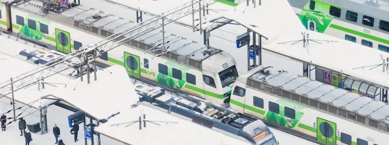Böle Rangerbangård vid Helsingfors järnvägsstation. Utgångspunkt för tågresor runt hela Finland. Foto: VR