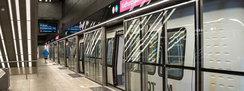 Metrostationen Rådhuspladsen i Köpenhamn. Foto: Malmö stad