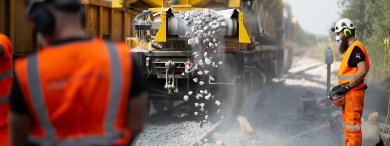 Ballastmatare i Storbritannien. Foto: Railcare