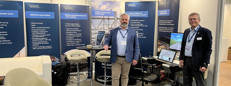 Børre Andersen och Dagfinn Berge representerade Railsupport på järnvägsmässan Train & Rail.
