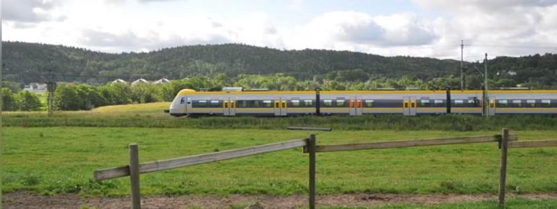 Regiontåg från Västtrafik på Västra stambanan i Partille. Foto: Partille kommun