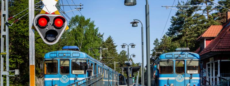 Saltsjöbanan har återkommande och stora problem. Foto: Pressbild SL