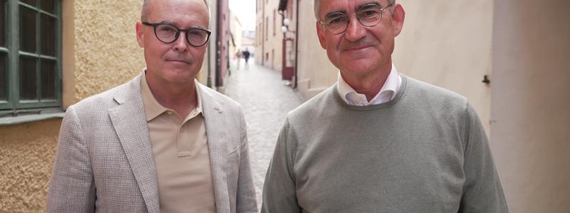 Jonas Abrahamsson, VD SJ och Roberto Maiorana, GD Trafikverket. Fotograf: Trafikverket