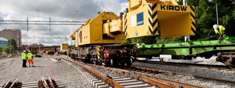 Järnvägen mellan Tomteboda och Kallhäll förnyas. Foto: Trafikverket