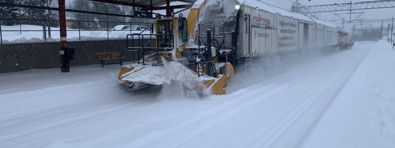 Railcare har ett antal maskiner strategiskt utplacerad för att vara på rätt plats där det behövs som mest. Foto: Railcare