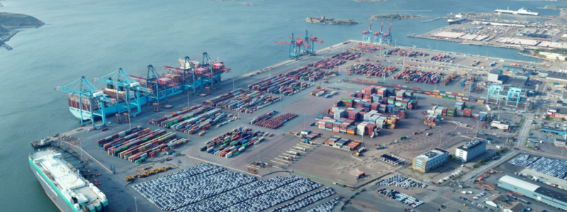 Göteborgs hamn opåverkad av rysslandsbojkott. Foto: Göteborgs hamn