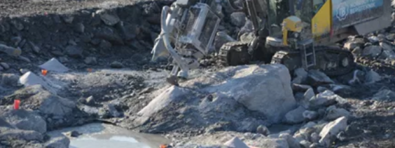 Norrbotniabanans tunnel genom Ersmarksberget påbörjas. Foto: Trafikverket