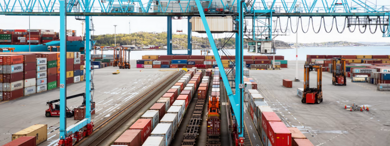 Nu får företagen i Umeå en direktlänk till världsmarknaden via APM Terminals Gothenburg. Foto: APM Terminals
