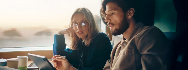 Affärsresandet på järnväg närmar sig samma nivå som under 2019. Foto: SJ