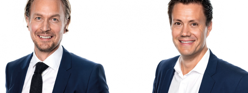 Joakim Sundh, ny vd för MTR Pendeltågen och Filip Johansson ny vd för MTRX. Foto: MTR