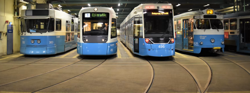 Spårvagnsmodellerna M31 och M32 får nya destinationsskyltar. Foto: Göteborgs Spårvägar