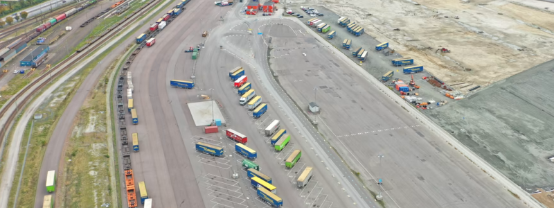 Trafikverket ser positivt på en framtida ny östlig infart till Skandinaviens största Roro-hamn. Foto: Trelleborgs Hamn