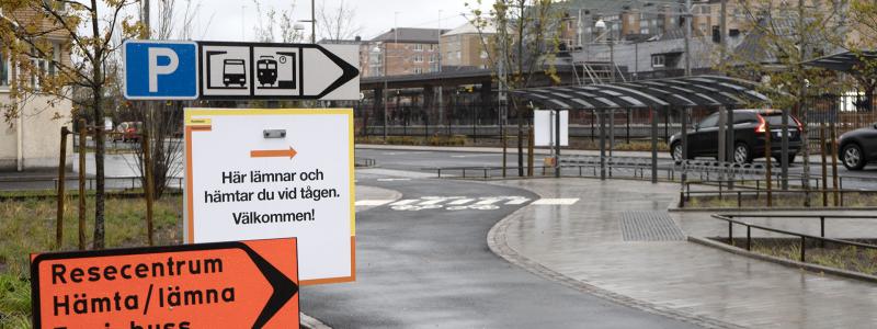 Karlstad Resecentrums södra sida invigs ett halvår före tidsplanen. Foto: Infrakraft