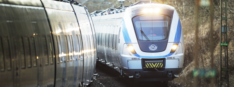Den största minskningen syns i tunnelbana och pendeltåg. Foto: SL