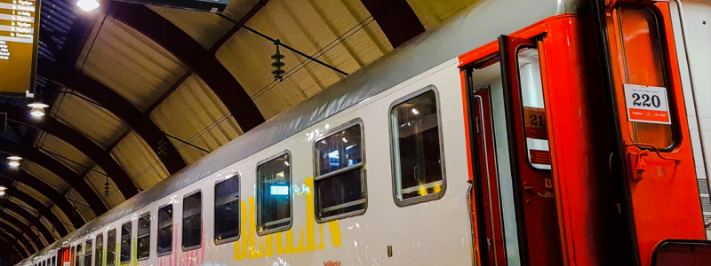 Snälltåget pausar nattåget till Berlin. Foto: Snälltåget