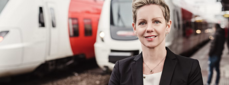 Sofia Malander, vd Östgötatrafiken. Foto: Stockholmsmässan