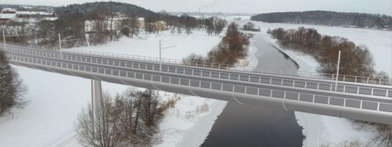 Bron över Fyrisån ska koppla samman Uppsalas sydöstra och sydvästra delar med den nya tågstationen som ska byggas i Bergsbrunna.