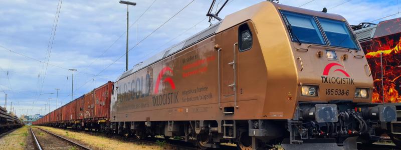 Många avfallstransporter transporteras nu via järnväg, särskilt på rutterna längs den europeiska nord-syd-korridoren. Foto: TX Logistik