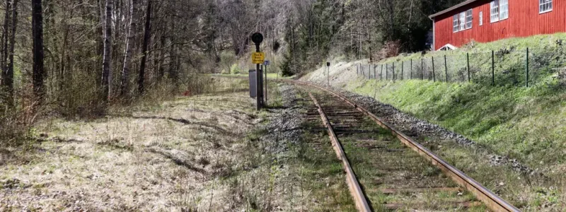 Regeringen har beslutat att stoppa byggandet av den nya järnvägen mellan Byarum och Tenhult i norra Småland. Foto: Trafikverket