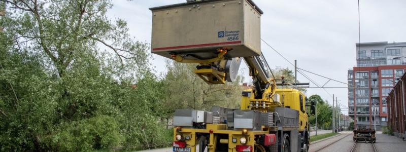 Händelserna påverkade kollektivtrafiken kraftigt när strömmen behövde brytas i stora delar av nätet. Foto: Göteborgs spårvägar