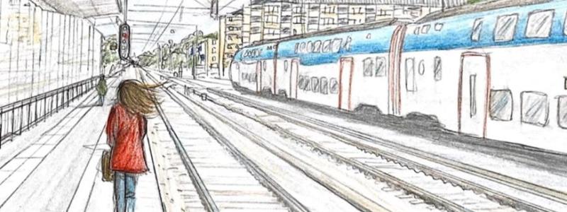 Delning av spår 1 och 2 vid Uppsala C så att det går att möjliggöra fler avgångar per dygn. Foto: Trafikverket