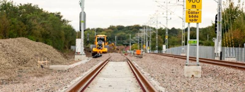 Halva tågstoppet avklarat. Foto: Trafikverket
