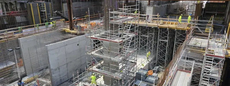 En ny tågstation växer fram i Korsvägen. Foto: Trafikverket
