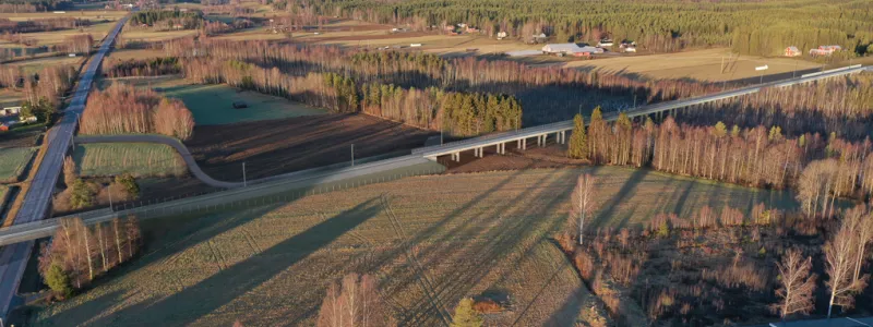 Visionsbild på Tjärnbäcksbron, framtagen av Kreera samhällsbyggnad. Bild: Trafikverket