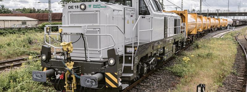 Vossloh Rolling Stocks lokomotiv DE 18 Steg V för blandad trafik. Kredit: Vossloh Rolling Stock