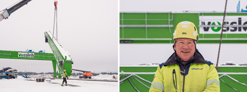 – Detta är vår största kranaffär någonsin, både i volym och teknisk komplexitet, säger Ove Wetterskog, CERTEX säljare och kranexpert. Foto: Vossloh