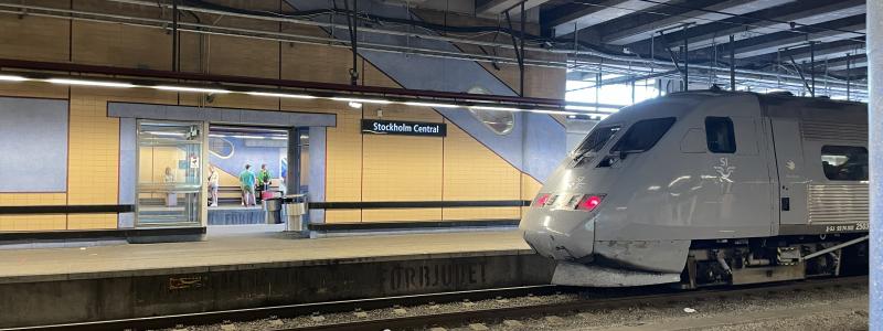 X2000 vid Stockholms Central. Foto: Stina Wickenberg