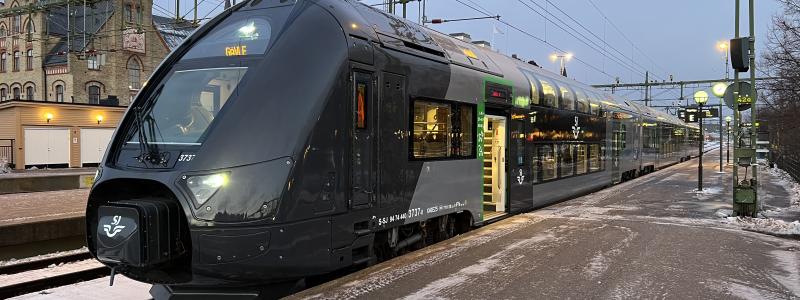 SJs upprustade och moderniserade dubbeldäckare på Gävle centralstation. Foto: SJ