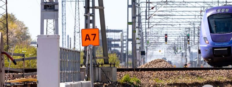 Mittbanans vackra omgivning - plats för reparations-projektet utfört av Geobear strax öster om Åre.