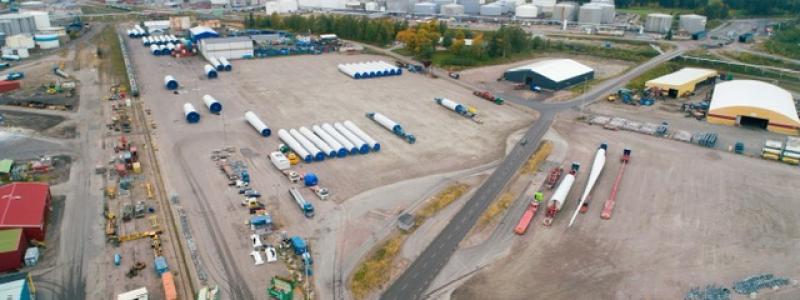 Kombiterminalen  Yilport täcker fler delar av logistikkedjan. Foto: Gävle Hamn