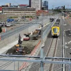 Spåren omlagda för Västlänkens anslutning. Foto: Håkan Holgén, Trafikverket.