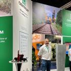 Fredrik Källvik, anbudsledare på Centrum Pile AB och Peter Wardinghus, affärsutvecklingschef på Centrum Paele A/S presenterade företagets lösningar på Train & Rail.