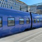 Vy över Pågatåg och nybyggda hus vid Skrivaregatan från Hyllie station, Hyllievång, Malmö. Foto: Jin Zan/Wikimedia