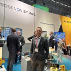 Jacob Landström, VD för Rosenqvist Rail, en av dem som representerade företaget på järnvägsmässan Train & Rail.