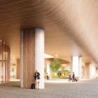 Nya centralstationen med indragna glasfasader. Bild: Wingårdh Arkitektkontor.