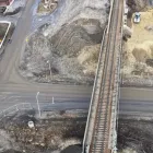 Broarbeten vid Fridhemsgatan och Björneborgsgatan söder om Sundsvall. Foto: Trafikverket