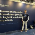 Projektledaren Dino Keljalic representerade RailCenter på järnvägsmässan Train & Rail och berättade om kommande utbildningssatsningar.