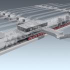 Grafik föreställande den nya Ostbanhof-stationen Bild: Sweco