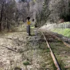Regeringen har beslutat att stoppa byggandet av den nya järnvägen mellan Byarum och Tenhult i norra Småland. Foto: Trafikverket
